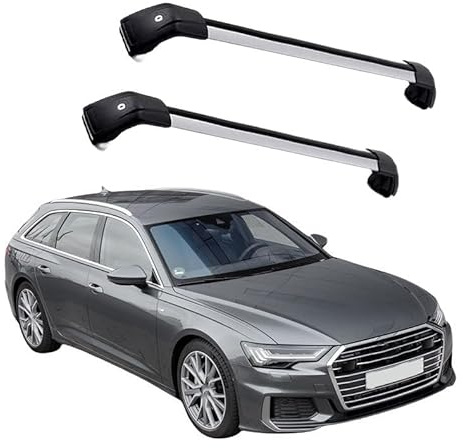 2 Stück Aluminium Dachträger Querstangen, für Audi A6 Avant (C8, 4A5) 2018 2019 2020 2021 2022 2023 Dachreling Rack Gepäck Querträger Relingträger Gepäckablage Car Zubehör,A