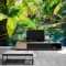 Papier peint tropical, autocollant amovible pour salle de bain, bureau
