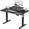 Devoko 140 x 60cm Electric Height Adjustable Desk, with Monitor Stand, Computer Desk, with 2 Height Memory Functions, for Bedroom Study Office (Black)