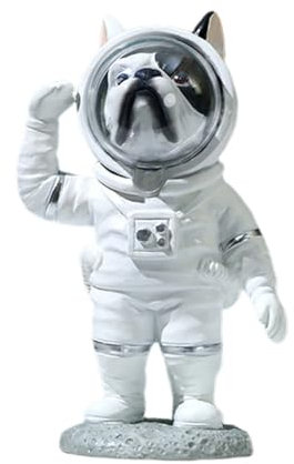 KAREN66 Hund Astronaut Figurine Statue Mini Resin Astronaut Statuen Astronaut Planet Statuen Figur Ornament Modern Skulptur Dekor Astronaut Figur Statue Wohnzimmer Kunst Arts (B)
