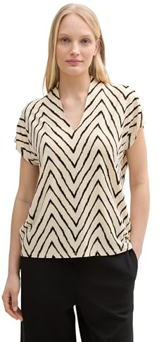 TOM TAILOR Damen T-Shirt mit V-Ausschnitt