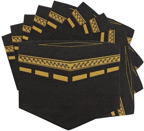 Paxrmuky 50 Stück Hajj Umrah Mubarak Servietten, Einweg-Servietten, Papierservietten für islamische Feiern, Dekoration für Hadsch und Umrah, Elegantes muslimisches Partyzubehör