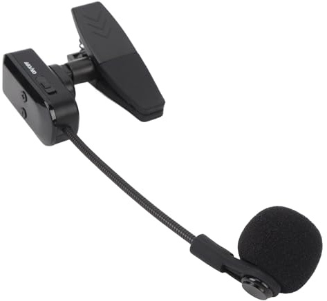 Srliya Wireless Saxophon Mikrofon Wireless Saxophon -Mikrofonsystem auf Instrumentenmikrofon 131ft Range Plug and Play Messing Mic für Band Performances Concerts