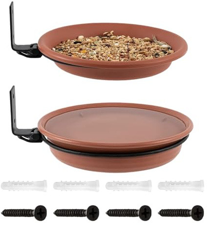 Vogelfutterstation für Vögel, Wasserspender für Bäume, Garten, Rasen, Terrasse, Balkon, Zäune, Außen- und Innenbereich