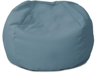 rucomfy Kids Beanbag Chair Seating - Water Resistant - Seafoam Blue | Ergonomic Pre-Filled Classic Shape Kids Bean Bag Seat - Machine Washable Cover - Safe Durable Fabric & Comfortable - 50x65cm