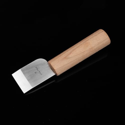 WUTA Coltello professionale in pelle artigianale coltello da taglio in pelle coltello diradante fai da te per lama dritta - destra