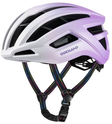Odoland Fahrradhelm für Damen und Herren, Erwachsene Rennradhelm mit Belüftungssystem, Leicht Radhelm mit individuelle Größenanpassung, Cityhelm