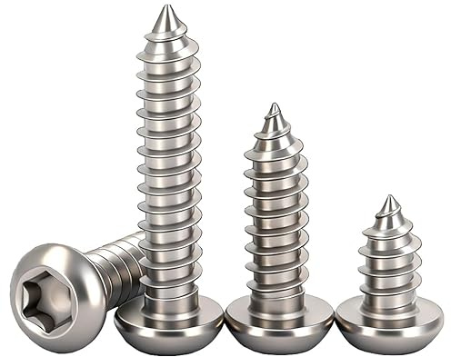 M3.5x18mm Torx Rundkopf-Holzschraube 304 Edelstahl selbstschneidende hochfeste Schrauben für Holz/Blech/Gipskarton Vollgewinde(60 Stück)