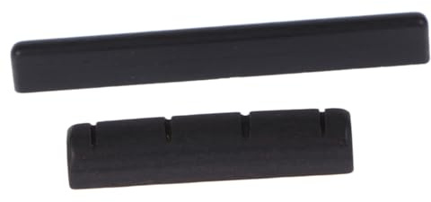 MOTHNUR 4 Saiten Ebony Ukulele Steg Sattel und Saitenhalter Ersatzteil Langlebig Einfach Zuschneidbar Verbessert Klangqualität und Spielkomfort Passend für Ukulele und Gitarre