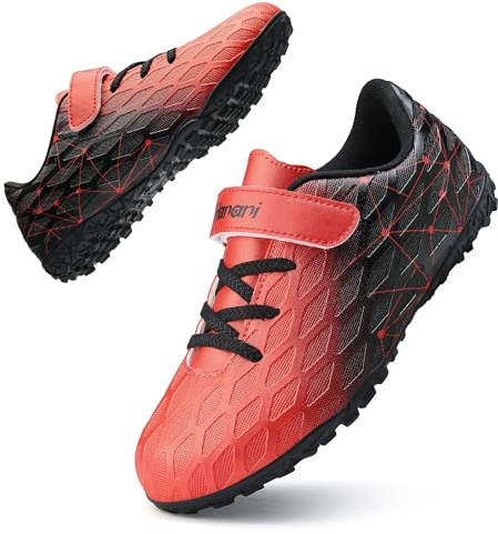 Boys Football Boots Kids Girls Soccer Shoe Athletics Training Sport Futsal Shoes Firm Ground Astro Turf Trainers Teenager Indoor Outdoor Profession Competition Football Shoes for Unisex