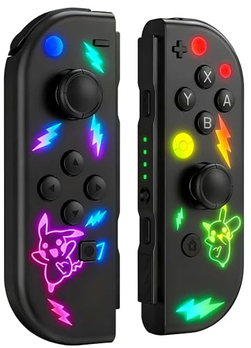 TSHAYA Manette sans Fil compatible avec Nintendo Switch/OLED/Lite, Gyroscope 6 Axes, Double Vibration, Bluetooth