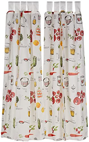 Martina Home Vino Pack de Cortinas Visillo para Cocina, Tela, Multicolor, 29x2x38 cm, 2 Unidades