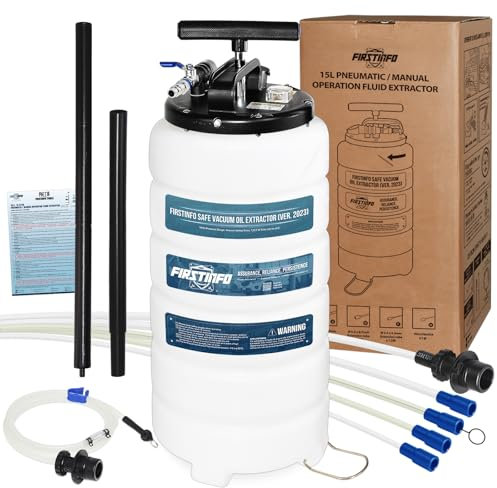 FIRSTINFO A1106EU | 15litri | modalità pneumatica e Manuale | estrattore di liquidi | Pompa dell'olio per Vuoto | per Auto Moto Camion Barche