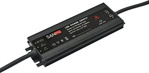 Fuente de alimentación LED impermeable de 18 mm, 12 V CC, 120 W, 10 A, IP67, 110 V, 220 V CC, transformador de iluminación, de aluminio delgado (SANPU CLPS120-W1V12)