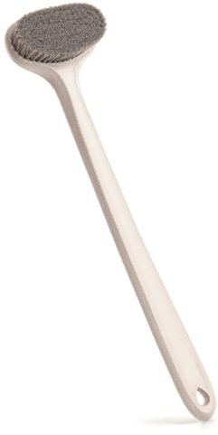 surlees Rückenschrubber für Dusche, Bade- und Körperbürste für ältere Menschen, Männer und Frauen, 38 CM, weiße Farbe, steife Borsten (BW156)