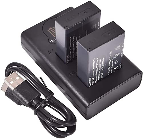 DSTE 2X LP-E17 Rechange Batterie + Dual USB Charger avec écran LCD Compatible pour Canon R10, EOS M3, M5, 77D, 750D, 760, 8000D, 9000D, Kiss X8i, Rebel T6i, Rebel T6s Digital SLR Caméra