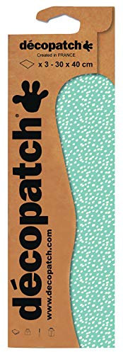 Décopatch C809C - Papier No. 809 Packung mit 3 Blätter, 30 x 40cm, ideal für Ihre Papmachés und Bastelaktivitäten, Blau, 1 Pack