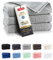 ZWOLTEX Himmlisch weiche Handtücher aus 100% Ägyptischer Baumwolle I Made IN EU I Gästehandtücher Ultra-Soft Duschtuch Badetuch - 2X 3er Handtuch Set Graphit Hell-Grau