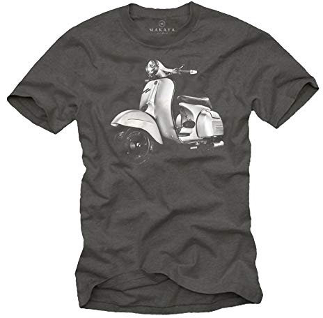 Cooles Roller T-Shirt für Herren Grau Bedruckt mit 125er Special Zubehör Größe M
