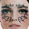 Brandsseller Gesichts-Tattoo Spinnennetz - Aufkleber Set Klebetattoos Temporäre Tattoos Halloween/Karneval Schwarz