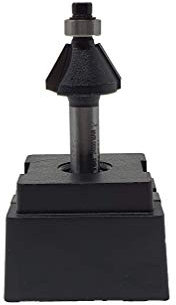 jjw-germany NR 19 HM Fraise à chanfreiner Z = 2 D = 20,0 mm / 30 degrés, avec roulement à billes 9,5 mm tige 8,0 x 32 mm