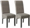 tectake® 2er Set Stühle, Kunstleder Stuhl mit hoher Rückenlehne, ergonomische Form, perfekt für den Esstisch, als Esszimmerstühle, Küchenstühle oder im Wohnzimmer - grau marmoriert