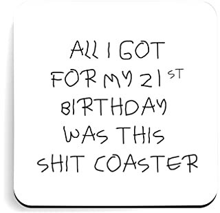Funny 21st Birthday Coaster Gift Idea For Men & Women