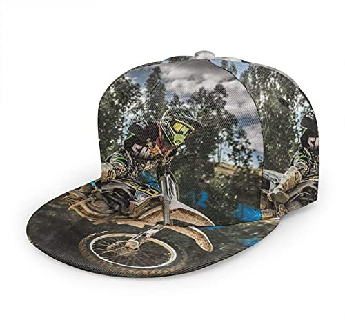 Oaieltj Unisex Baseball Cap Herren Damen Einstellbare Snapback Trucker Hat Mode Hip-Hop Baseball Cap, Motocross Sport Motorrad Fahrzeug, One size