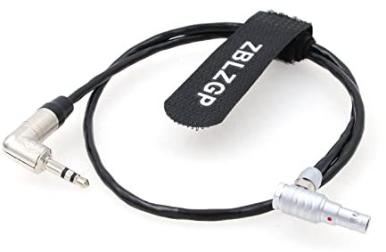 ZBLZGP Cavo di sincronizzazione timecode da jack TRS da 3,5 mm a 00B maschio a 4 pin per telecamera Red Epic/Gemini (gomito a 4 pin)
