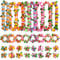 Aviski - Adornos de flores hawaianos, leis hawaianos, diademas, collares y pulseras, para fiesta hawaiana, tropical, noche, playa, bar, vacaciones, 32 unidades