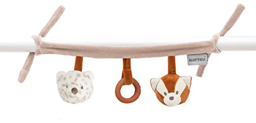 Nattou 620161 Panda Kinderwagenkette, Beige
