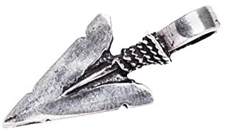 Germanenschmuck Wikinger Pfeilspitze - Kettenanhänger Silber | Amulett, Anhänger für Kette, Vikings