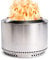 Solo Stove Braciere Senza Fumo Yukon con Supporto 2.0 | Caminetto trasportabile, Combustione della legna, Cassetto per la cenere rimovibile, Acciaio inossidabile, 68,5 x 50,5 cm, 18,3 kg, Argento