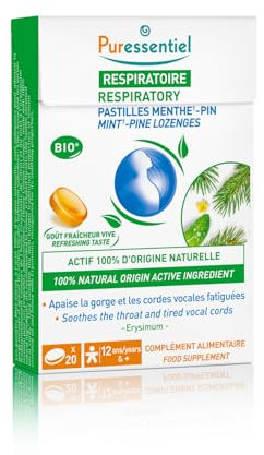 Puressentiel Pastiglie Gola Voce Menta Pino, 20 Pastiglie