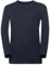 *Kids Boys Girls Long Sleeve Tshirts Tops Plain Jersey Crew Neck Basic Casual (French Navy, 13-14 Years)
