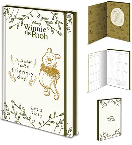 Pyramid International SR74100 Winnie Puuh Terminplaner 2023, 19 x 13 cm, fester Einband, Wochenansicht (freundliches Tagesdesign), offizielles Lizenzprodukt, SR74100, mehrfarbig