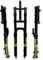 27,5/29 MTB Forcella Pneumatica A Doppia Spalla Con Tubo D'oro E Controllo Della Spalla Della Forcella Ad Aria, Tubo Verticale OD 28,6 Corsa 160MM C,29in