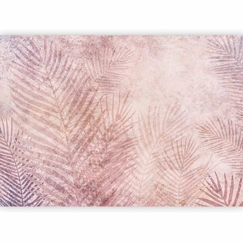 murando PREMIUM Papier peint Feuilles Feuillage tropical 400x280 cm Décoration Murale XXL Poster Tableaux Muraux Tapisserie Photo Trompe l'oeil Palmier rose gris comme peint b-C-10014-a-a