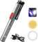 Linterna de Boligrafo Diagnóstico Médico LED, Recargable Linterna Enfermera, Linterna Medica, Linterna LED con 2 Fuentes de Luz LED, Linterna Medica Bolígrafo, para Medicos Enfermeras, con Medidor