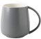 TREEWOO Tasses à café classiques en céramique de grande capacité 400 ml avec finition mate nordique en forme d'œuf avec poignée pour la maison, le bureau, hommes et femmes (gris)