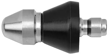Rohrreinigungsdüse mit Steckkupplung, Rückstrahldüse/Raketendüse, für 1/4 Schlauch, Edelstahl Reinigungsrohr Abflussdüse, Hochdruckdüse (3 Löcher)