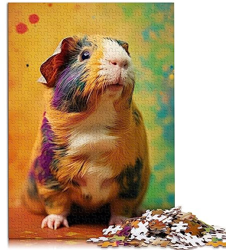1000 extra große Teile Puzzle Meerschweinchen Tiere Papppuzzle für Erwachsene Kinder ab 14 Jahren, 10,27 x 14,96 Zoll