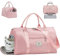 FIORETTO Damen-Sporttasche, Reisetasche mit Schuhfach und Nasstasche, Weekender, Übernachtungstasche, Krankenhaustasche, Handgepäcktasche Rosa