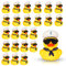 24st Gummienten mit Sonnenbrille, Cruise Ducks Gelb Mini Gummienten Mini Segeln Quietscheenten mit Hüten Badeenten Spielzeug für Geburtstagsfeiergeschenke Klassenzimmer Karnevalspreise