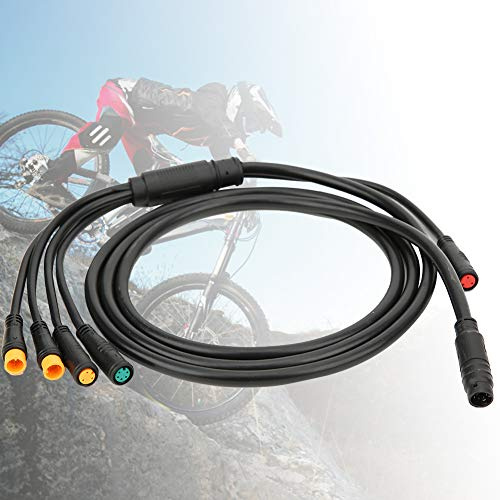 Tbest Juliet Controller Kabel ebike 1t5, 1 für 5 Wasserdichtes Kabel,1 für 5 Integriertes Fahrradkabel mit Lichtfunktion für Wasserdichten Ebike-Controller
