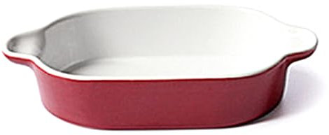 Cacerola Plato Para Horno Plato De CeráMica Para Hornear Plato Para Hornear LasañA Resistente Al Calor Con Asas Mini Cacerola Reutilizable CeráMica Cacerola Multiusos Rojo