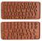 AYVRUOP moule en silicone lettres, moules alphanumériques en silicone, moules à chocolat, moules à chocolat de Noël, décorations de pâtisserie, moules de cuisson en silicone, 2 pièce