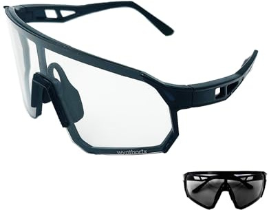 Wynthorix VeilGlam Pickleball Brille für Herren, photochrome Gläser, klare bis dunkle UV-Schutz, ANSI Z87.1 Schutzbrille, Anti-Beschlag, Kratzer, Tennis, Squash, Racquetball
