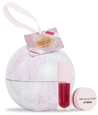 Revolution Beauty Cherry Lip Oil Gift Set, Includes Cherry Glaze Lip Oil & Cherry Lip Mask, Nourishing & Conditioning, Vegan & Cruelty-Free