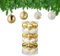 Relaxdays Palline di Natale, Set 30 Palle Albero, Addobbi Natalizi, Sfere D: 6 cm, Plastica Infrangibile, Oro Bianco, 7 x 6 x 6 cm